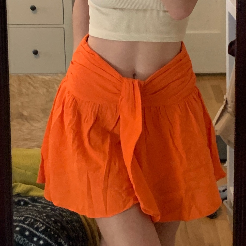 Free People Beach bright orange skirt